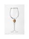 Kristall Weinglas in Goldfarbe Kelch WGGR/38902-G