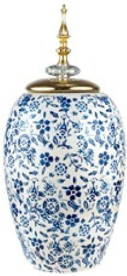 Dekorative Keramik Vase Gold 17.5xH37cm