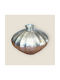 Dekorative Glasvase Silber 30xH45cm