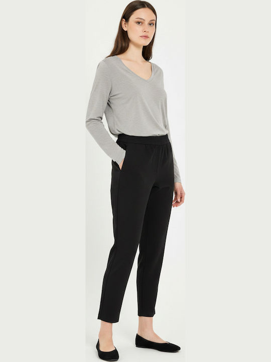 Women's Ribbed Trousers Black