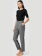 Women's Fabric Trousers in Regular Fit Anthracite