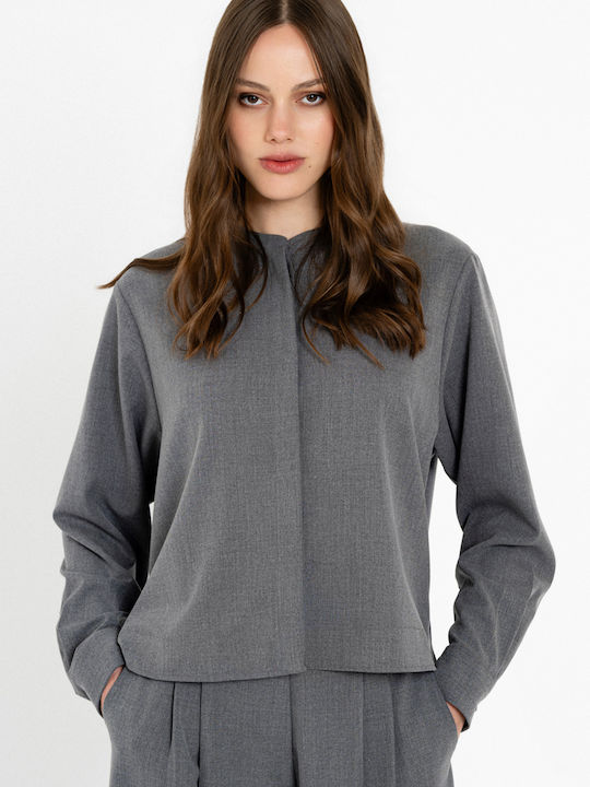 Philosophy Wear Long Sleeve Women's Shirt Grey