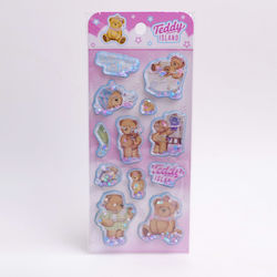 Teddy Island Серия Стикери Маслени Мастила – Тъмносиньо И Розово Hy-gy8003