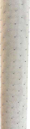 Ivory Tulle Strass–Luxurious Wedding & Baptism Decoration Tulle 1 60mx10y Tou12iv Rinittotis Rin-tou12iv