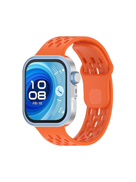 Silikon Tragbare Hülle in Orangen Farbe für Huawei Watch Fit 3 / 4 / 5 / 4 Pro / 5 Pro