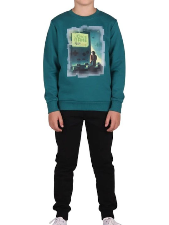 Joyce Kids Sweatpants Set Green/black