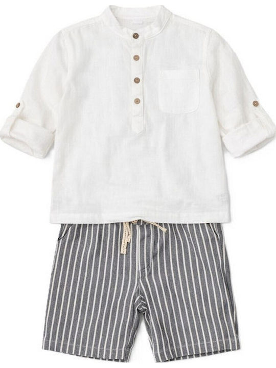 Kids Set with Shorts Summer 2 Pieces Bright White