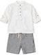 Kids Set with Shorts Summer 2 Pieces Bright White