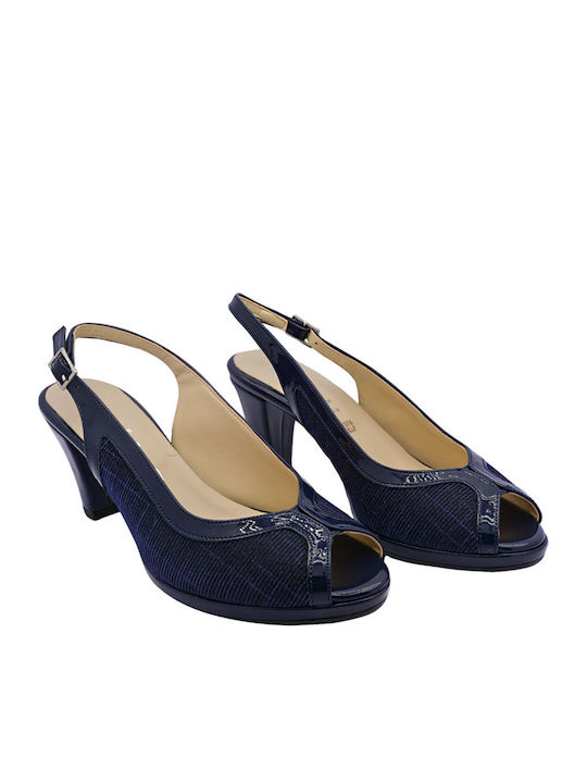 Adam's Shoes Leather Blue Sandals