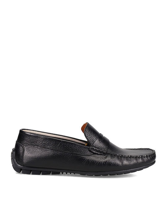 Leather Men's Loafers In Black Colour
