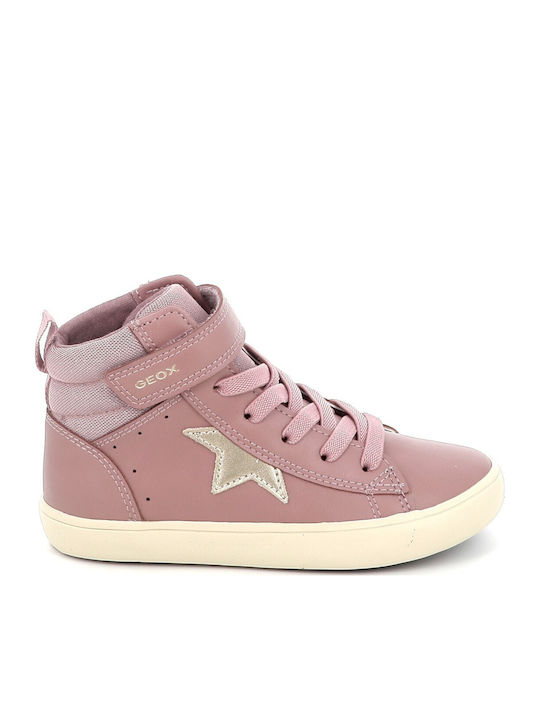 Kids Sneakers High Anatomic with Hoop & Loop Closure Pink