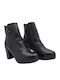 Leather Women's Black Ankle Boots