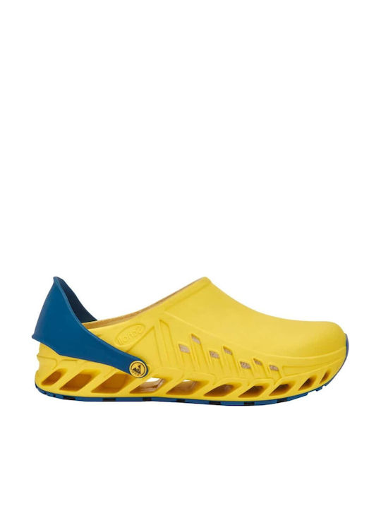 Scholl Men's Anatomic Clogs Yellow