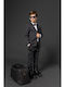 Kids Short Blazer Black Grey