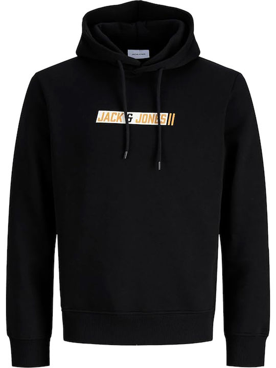 Jack & Jones Суитшърт с качулка Черен