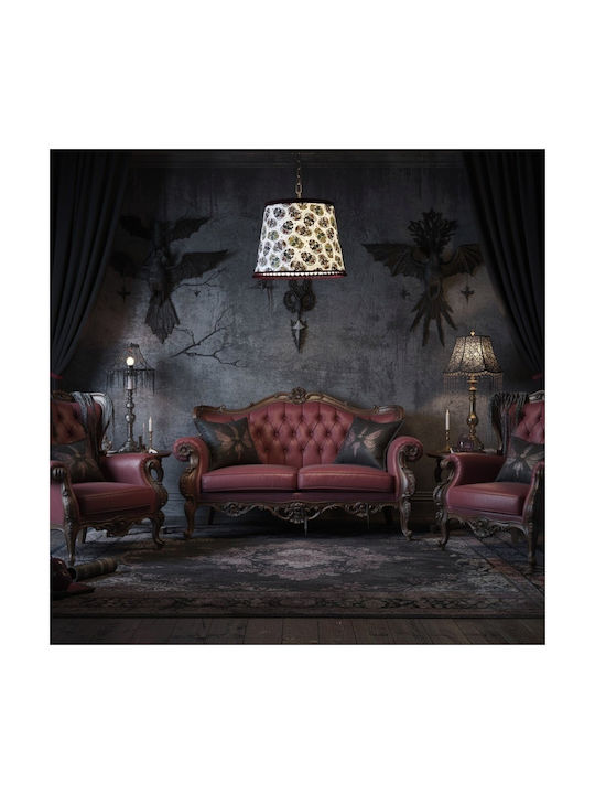 Dark Skulls Dimensions Pendant Ceiling Light with E27 Socket 35x25cm