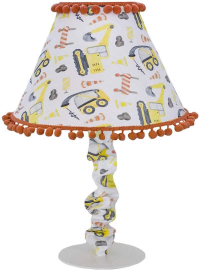Kids Table Lamp Night Light Under Construction Multicolour 20x10x35cm