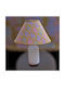 Blumen Glas Tischlampe für Fassung E27 mit Gelbem Hut und Basis