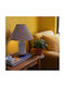 Flowers Glass Base Table Lamp for E27 Fitting with Yellow Shade and Base