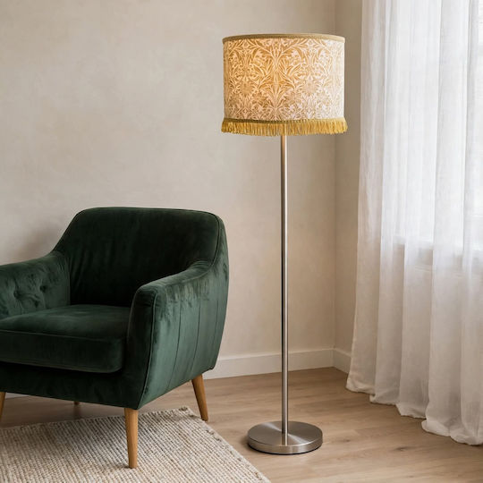 Classic Floor Lamp with Lamp Bulb Base for E27 Gold