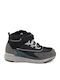 Suede Kids Ankle Boots with Zipper Black