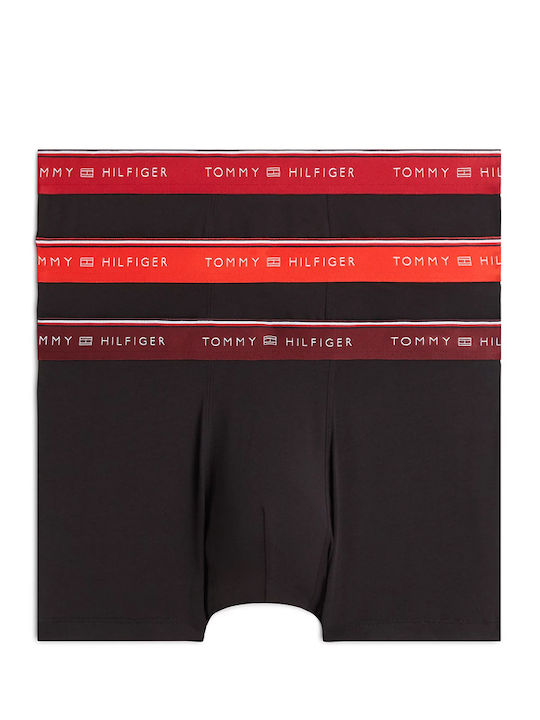 Tommy Hilfiger Trunk Men's Boxers Red Black Burgundy 3Pack