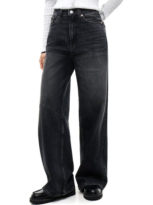 Tommy Hilfiger Claire Jean Dama Cu Talie Înaltă În Linie Wide Negru Tommy Hilfiger Claire Jean Dama Cu Talie Înaltă În Linie Wide Negru