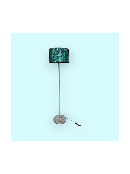 Oxygen Stehlampe Bodenleuchte Y35xM25cm mit Lampenbirnensockel E27 Silber