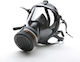 Kasco Full Face Safety Mask with Activated Carbon Filters supergarden 1588 EK5006B Grey