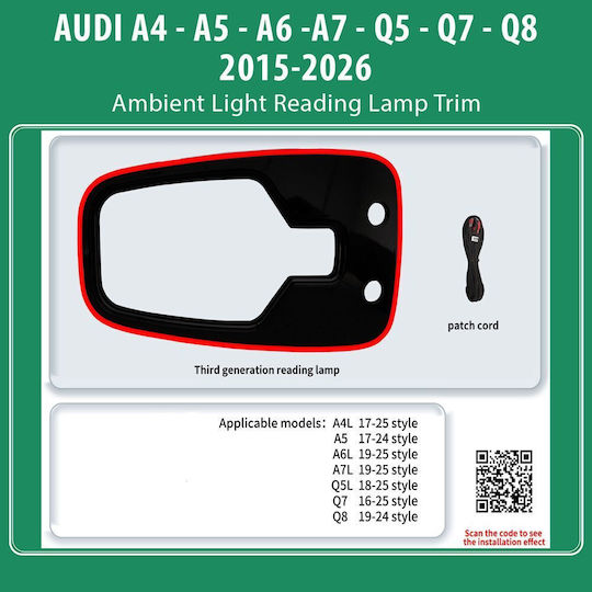 Diq Ambient Audi Adpj37 Digital Iq Ambient Light Audi Mod 2015-2026 Ceiling Reading Lamp Panel Ambient Light
