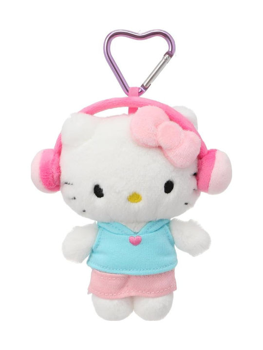 Plushy Keychain Headphones Hello Kitty Citywalk 12cm
