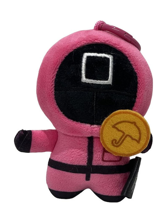 Plushy Squid Game Guard Red Square Keychain 10cm