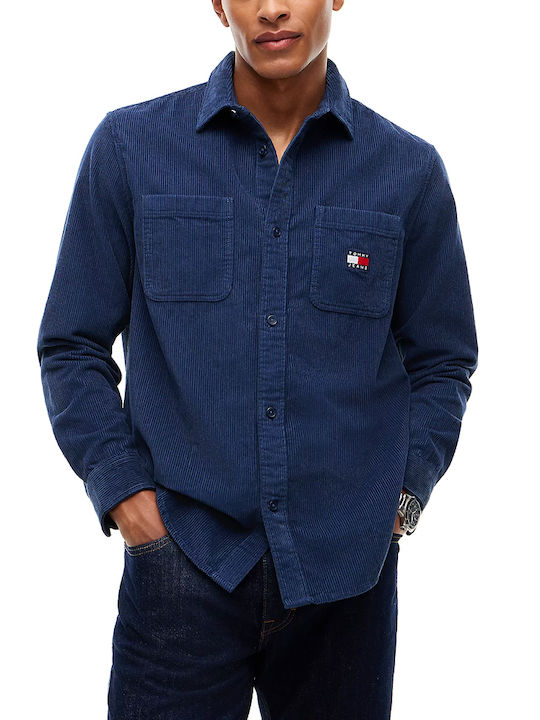 Tommy Hilfiger Long Sleeve Corduroy Shirt Blue