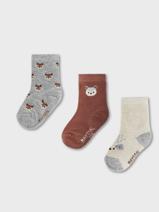 Mayoral Kids' Socks Tile Red 3 Pairs