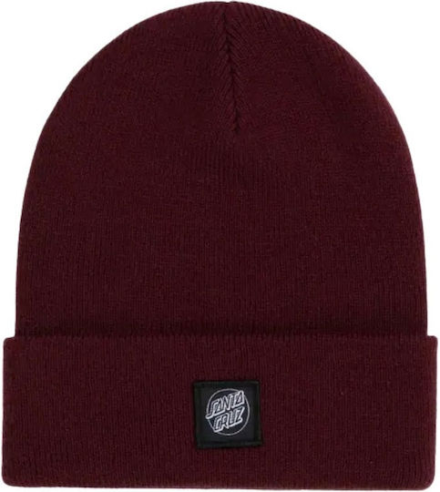 Beanie Unisex Strickmütze in Burgundisch Farbe