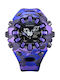 Casio Bold Мъжки Часовник На Батерия с Лилава Каучукова Каишка
