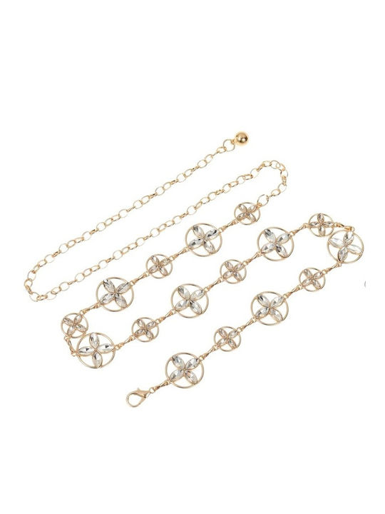 Damen Gürtel Kette Gold