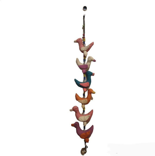 Hängende Wanddekoration Enten Bunt aus Stoff 130x130cm