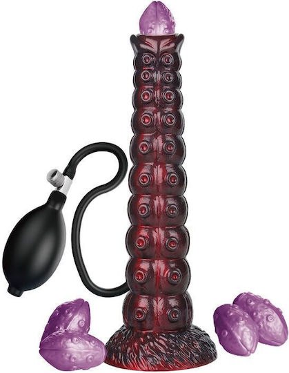 Power Monsters Inflatable Dildo With Suction Cup Purple