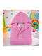 Astron Italy Kids Bathrobe Pink Hooded