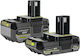 206893 Ryobi Комплект 2 Батерии 18V 4.0Ah 2.0Ah RB18242X