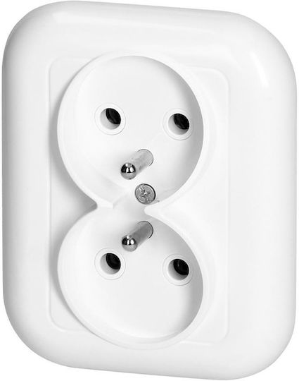 Abex White Fan Double Socket Grounding Pt-6f