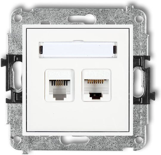 Karlik Mini Weiß Netzwerksteckdose Rj11+rj45