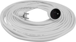 Extension Cord 1 Socket 10m Switch 3x1.5mm2 White