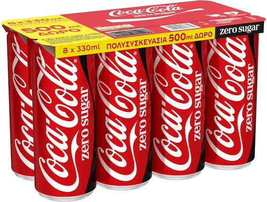 Cola Cola με Ανθρακικό, Χωρίς Ζάχαρη 330lt 8x330ml