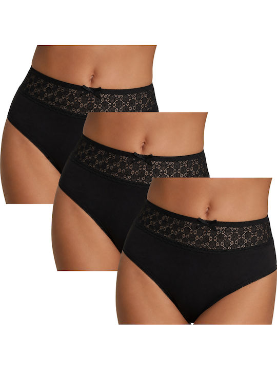 Namaldi Дамски слип с висока талия 3Pack с дант...