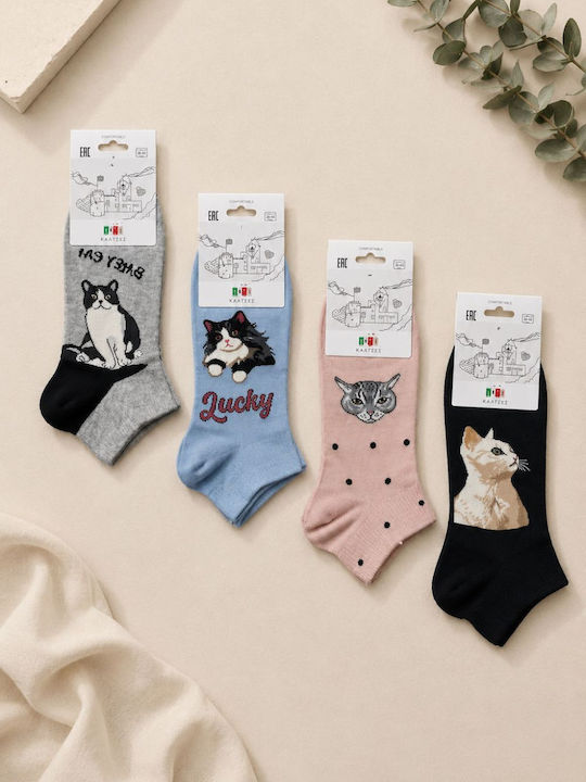 YTLI Women's Multicolour Socks 4Pack