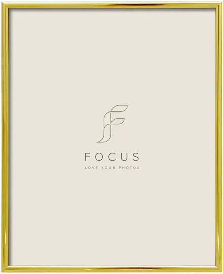 Focus Plastic Wall-Mounted Photo Frame With Gold Frame