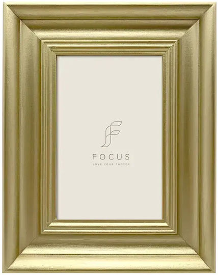 Focus Plastic Wall-Mounted Photo Frame With Gold Frame