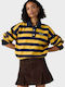 Graphic Women's Sports Polo Long Sleeve Navy Blouse